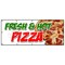 Signmission FRESH & HOT PIZZA BANNER SIGN by the slice whole pie pepperoni sausage B-120 Fresh & Hot Pizza - alternate 1